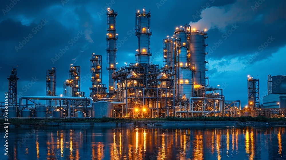 Naklejka premium Efficient biofuel extraction from sustainable biomass sources,