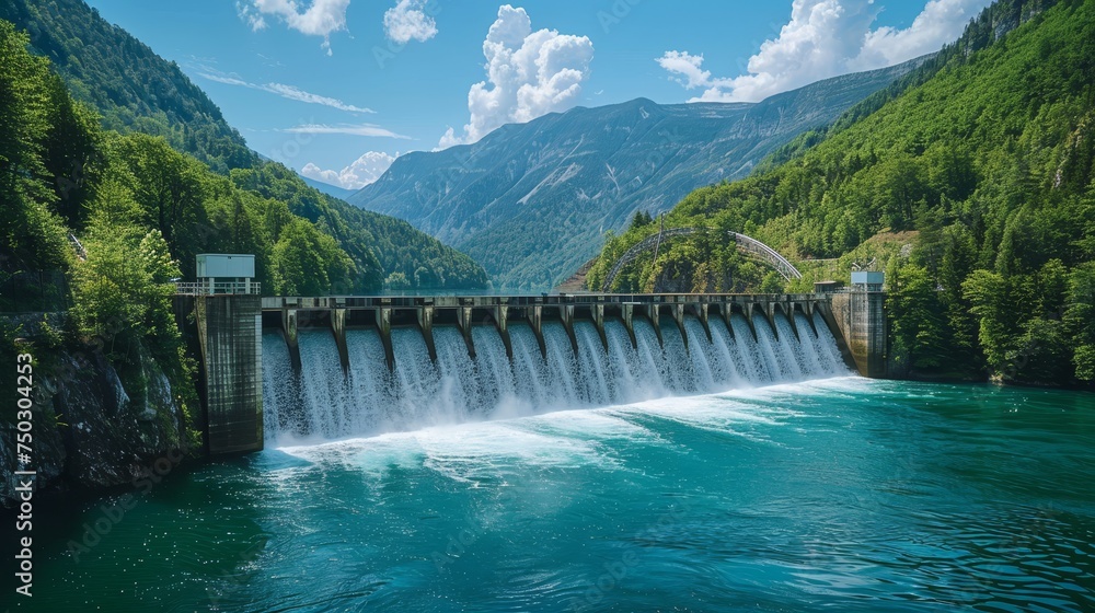 Dynamic hydroelectric power generation facility, a symbol of progress in sustainable energy solutions