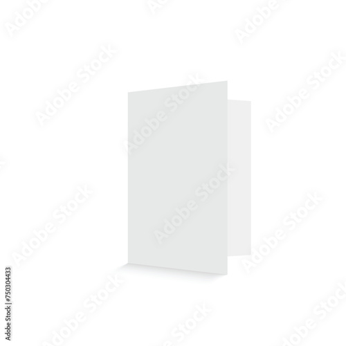 A4 half-fold blank template design. Flyer with copy space. Vector © Azad Mammedli