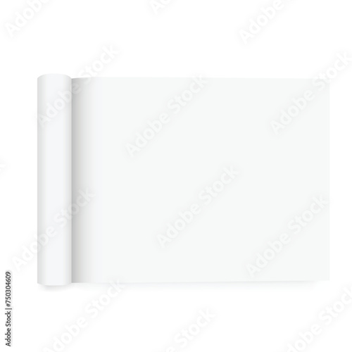 Blank flying cover of magazine, book, booklet, brochure mock up. Vector