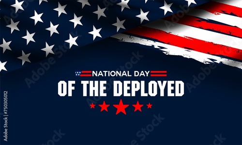 National Day Of The Deployed background vector illustration