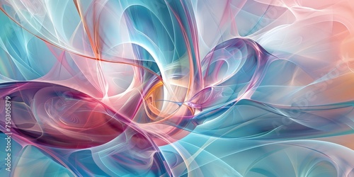 A computer generated depiction of a blue and pink flower, showcasing intricate details and vibrant colors in a digital format.