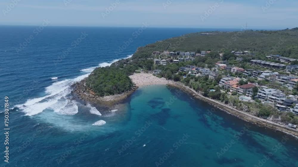 Sydney, Australia: Aerial view of Shelly Beach in capital city of Australian state of New South Wale Sydney, Australia: Aerial view of Shelly Beach in capital city of Australian state of New South Wale