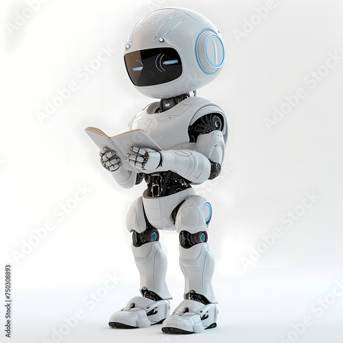 3D Robot bring Book 