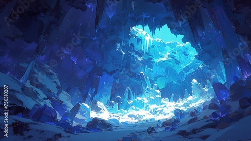 洞窟の氷柱8