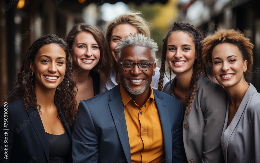 Studio shot of happy diverse team, multiracial business friends having fun together.
Generative AI Studio shot of happy diverse team, multiracial business friends having fun together.
Generative AI