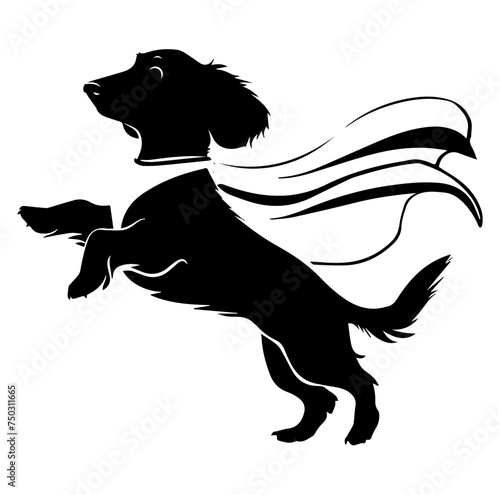 dachshund dog superhero vector