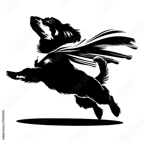 dachshund dog superhero vector