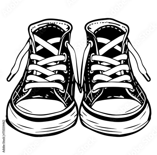pair of sneakers shoe vector
