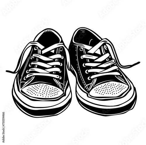 pair of sneakers shoe vector
