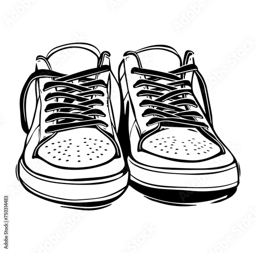 pair of sneakers shoe vector
