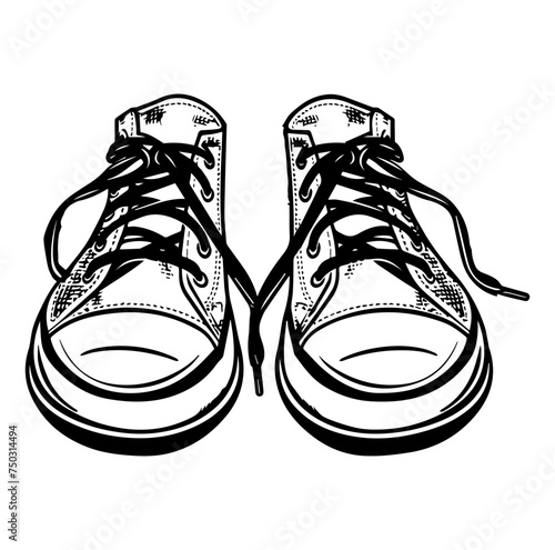 pair of sneakers shoe vector
