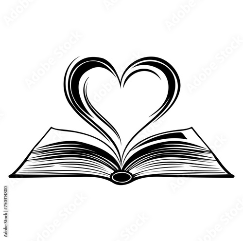 The book opens with two hearts in the shape of a heart