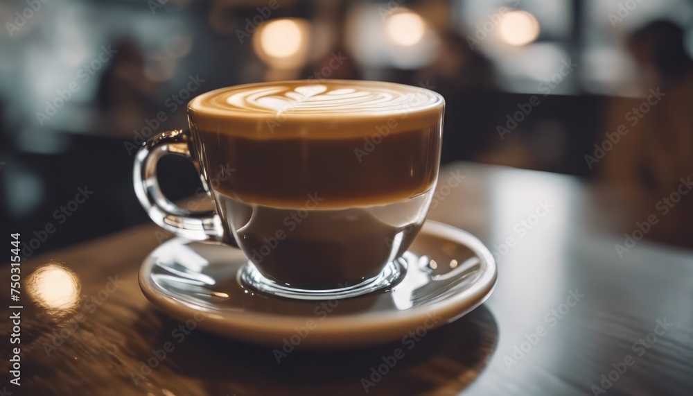 view of aesthetic coffee in coffee shop with latte art and raosted coffee beans scene image background view of aesthetic coffee in coffee shop with latte art and raosted coffee beans scene image background