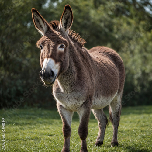 Close-up of a donkey in the grass © Al
