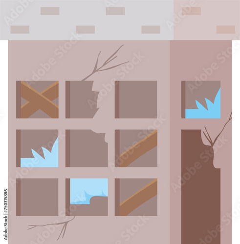 earthquake destroyed building