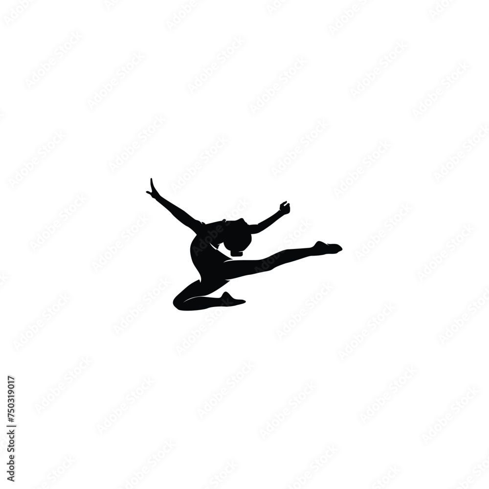 Activity Women Gymnastic logo design