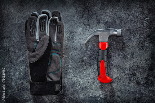 Mini Stabby Safety Claw Hammer And Working Gloves