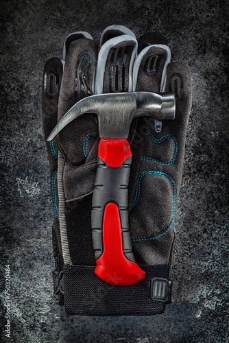 Stabby Mini Claw Hammer On Work Gloves
