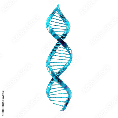 3D DNA Strand on white background
