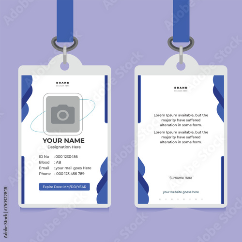Modern and creative company employee id card design