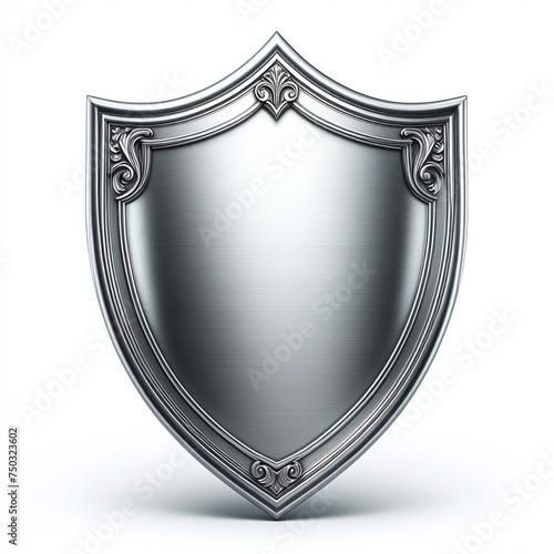 Guardian of the Realm: A Decorative Silver Shield