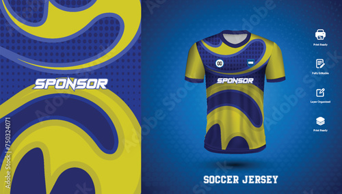 Vector soccer jersey design for sublimation or sports tshirt design for cricket football
