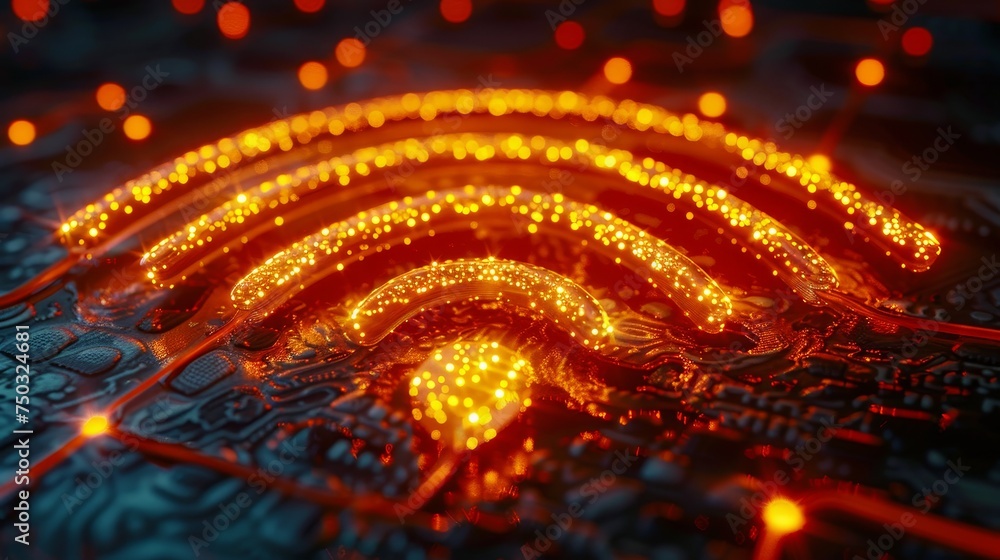 Naklejka premium Advanced Wireless Networks, 5G Telecommunication Technology