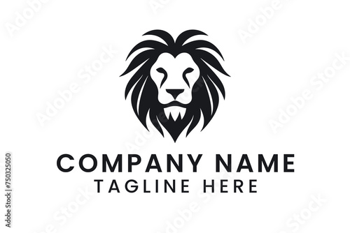 image of a lion Minimal Vector Logo Design Tshirt Sublimation Illustration design photo