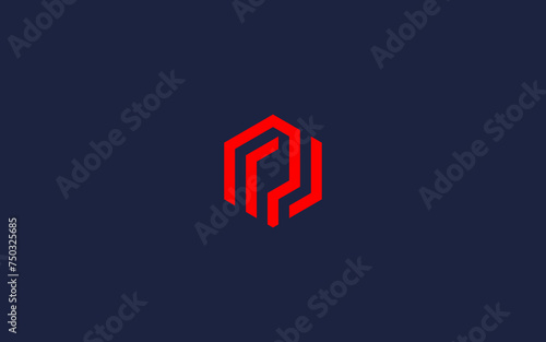 letter p hexagon logo icon design vector design template inspiration