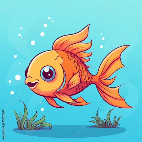 illustration of fish in the water