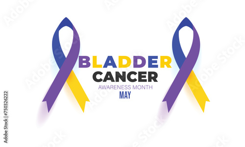 Bladder Cancer awareness month. background, banner, card, poster, template. Vector illustration.