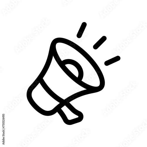 Megaphon icon isolated on white background.