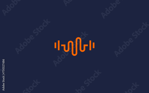 barbell with heartbeat logo icon design vector design template inspiration