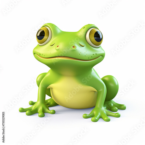 frog on white