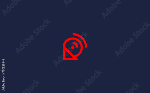 letter r with signal logo icon design vector design template inspiration