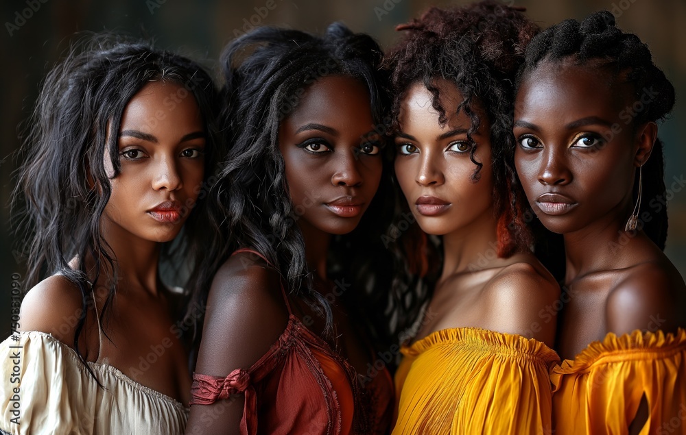 Obraz premium Elegance in Unity: A Tapestry of Women