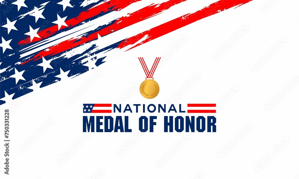 Happy National Medal Of Honor Day Background Vector Illustration Happy National Medal Of Honor Day Background Vector Illustration