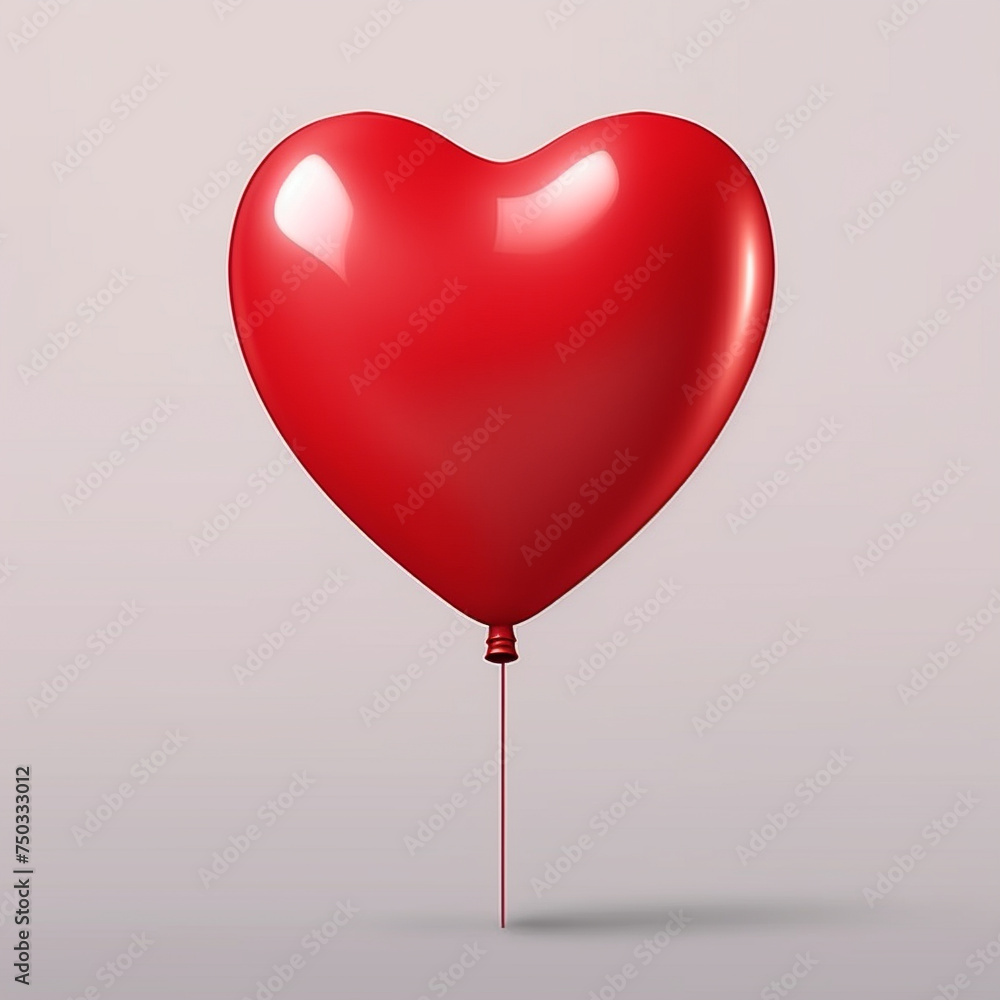 red heart balloons