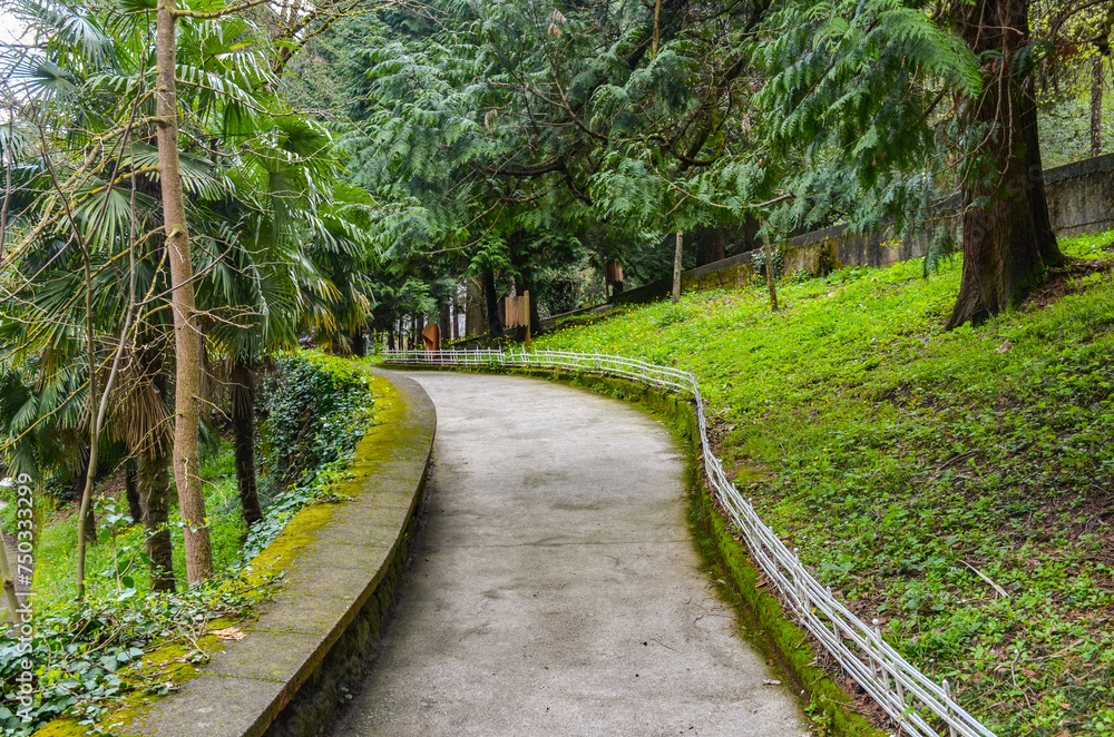 Naklejka premium promenade in Termal Kaplicalar park (Yalova, Turkiye)