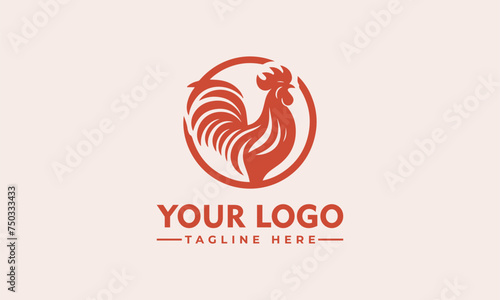 Rooster vector logo design Vintage Chicken logo vector for Food and Beverage Identity photo
