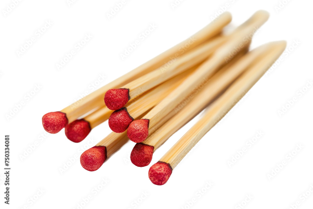 Wooden Matches Isolated on Transparent Background
