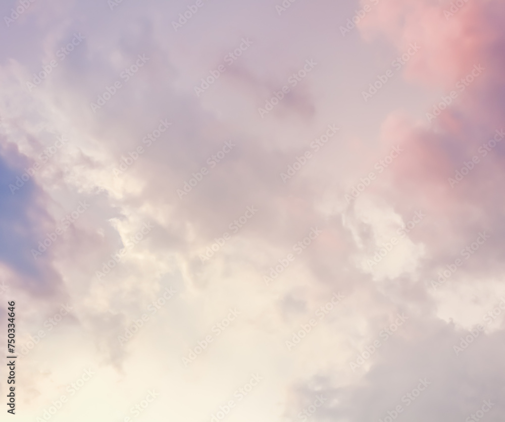 Background of a beautiful pink and pale purple sky with clouds at sunset Background of a beautiful pink and pale purple sky with clouds at sunset
