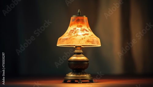 Small lamp on white background in closeup