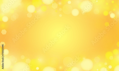 Abstract bokeh Light gold color with soft light yellow background for wedding vector magic holiday poster design.