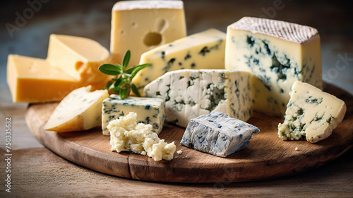Cheese assortment: blue cheese