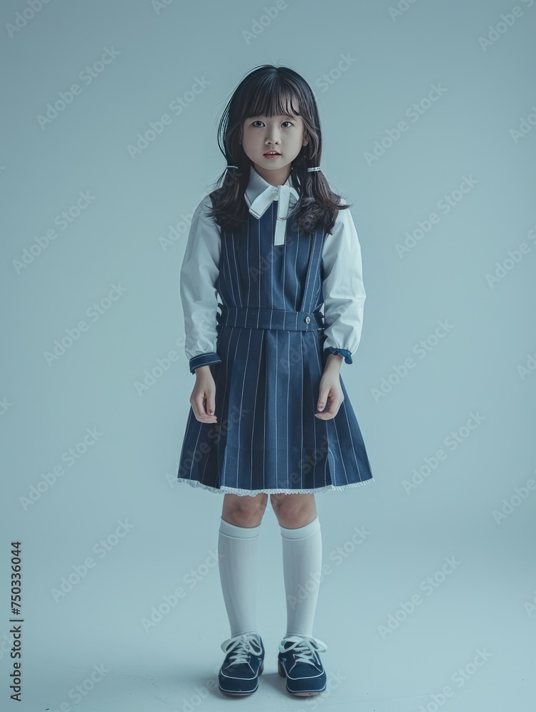 Cute Girl in Classic School Uniform Cute Girl in Classic School Uniform