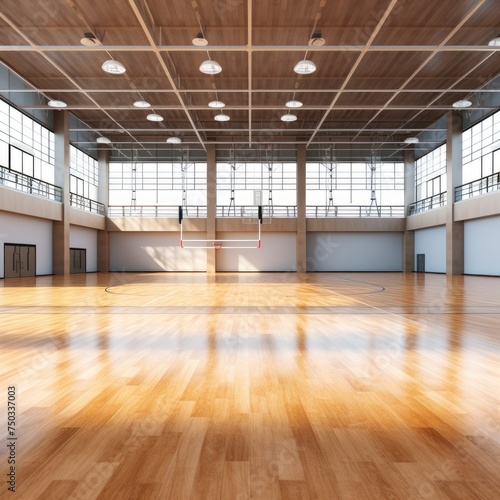 ball on the wooden floor as widescreen background