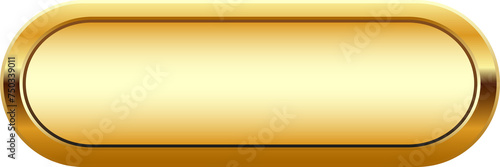 Golden button for mobile, web, or video games. GUI element