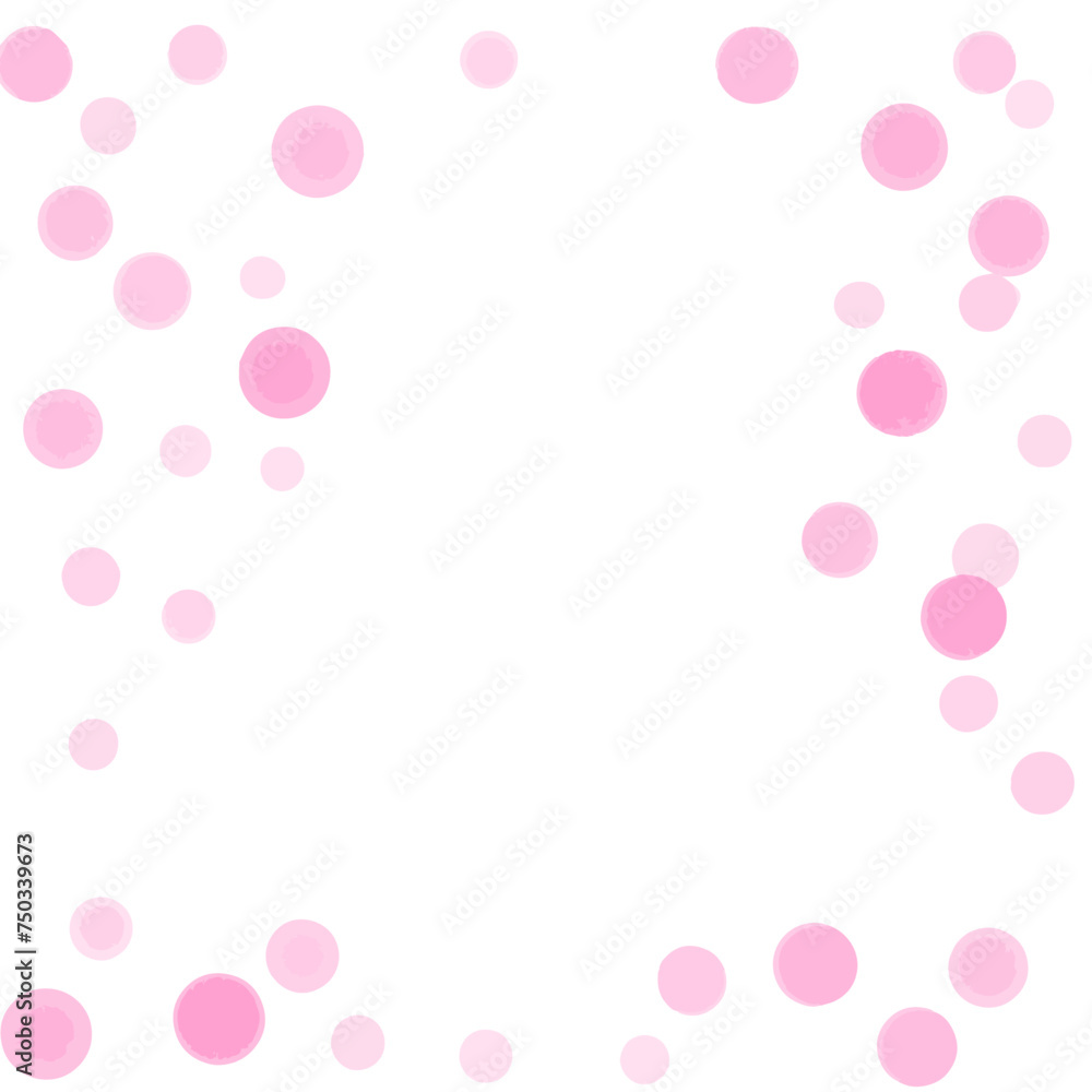 ピンク色の水玉模様の背景